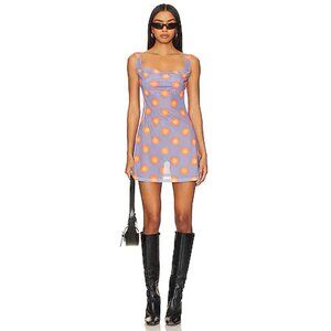Miaou Ginger Dress in Gradient Dot Orange